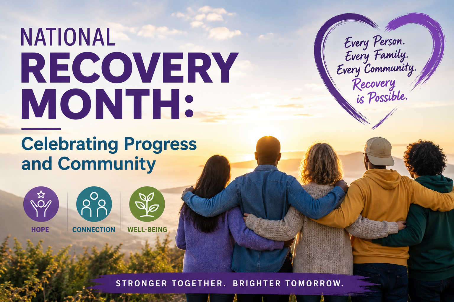 Recovery month celebrating sober living in Frisco, McKinney and North Texas.